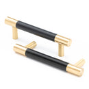 Cabinet Pulls Brushed Brass with Black Planting