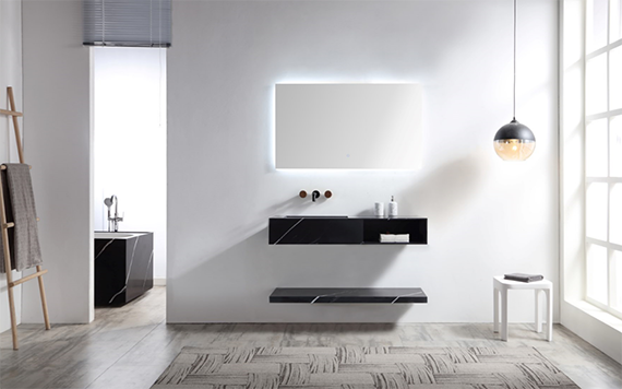 48''Bathroom Vanity with Porcelain Top