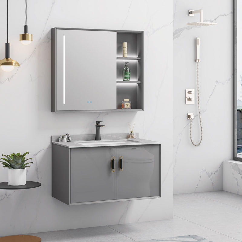 Linkaa Vanity 32 Inch Medicine Cabinet With Led Mirror