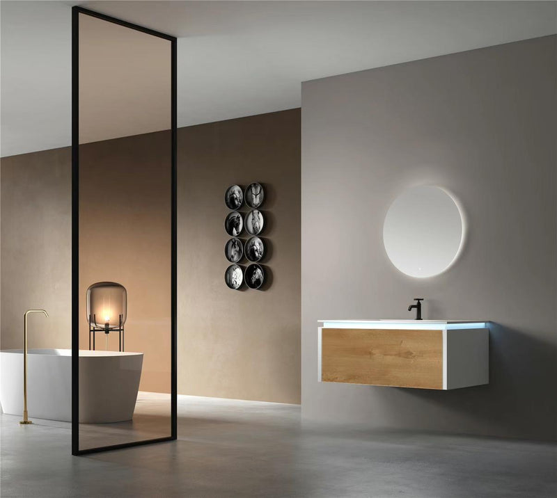 Rio - 32‘’&36‘’ Bathroom Vanity with Matte White Top and LED